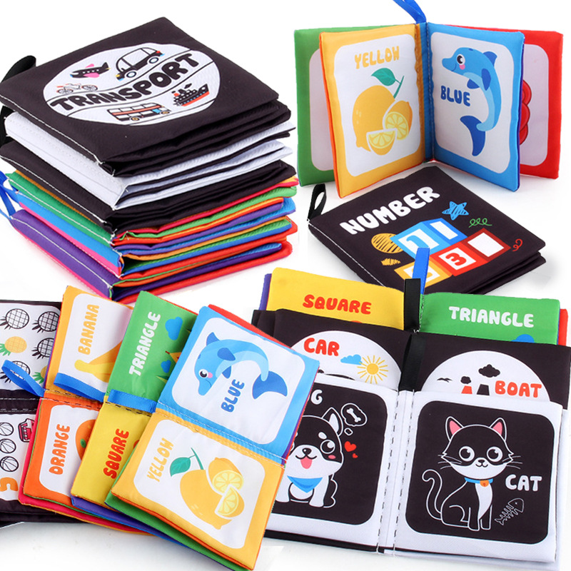 Kids Education Books - Baby Stoff Buch für Neugeborene 0-12