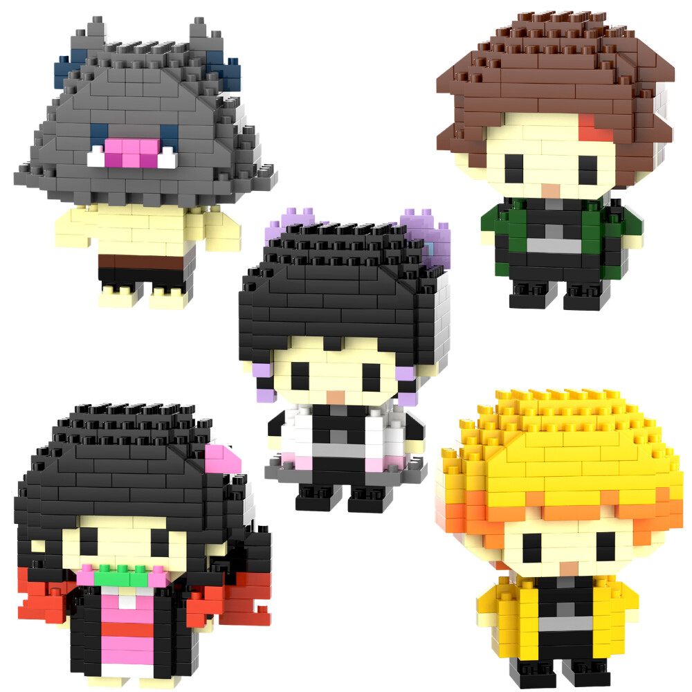 Kids Education In Japan - Q-Style Demon Slayer Anime Mikro-Baustein-Figuren, Lehrreiche