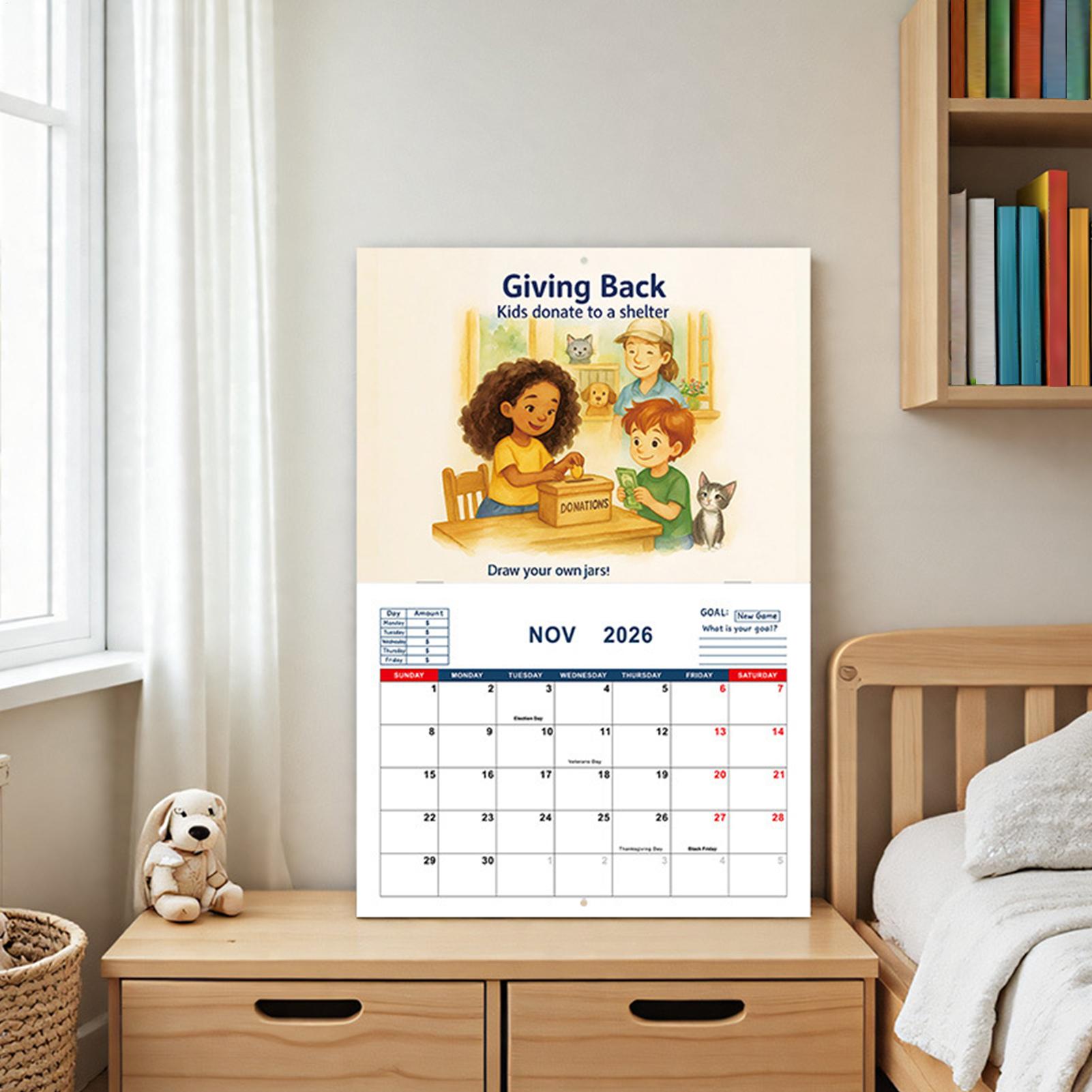 Kids Education Plan - Kalendertafel für Kinder 2026, Planungskalender für