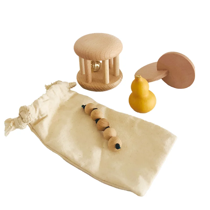 Kids Education Tools - Montessori Holz glocke Rassel ineinandergreifende Scheiben
