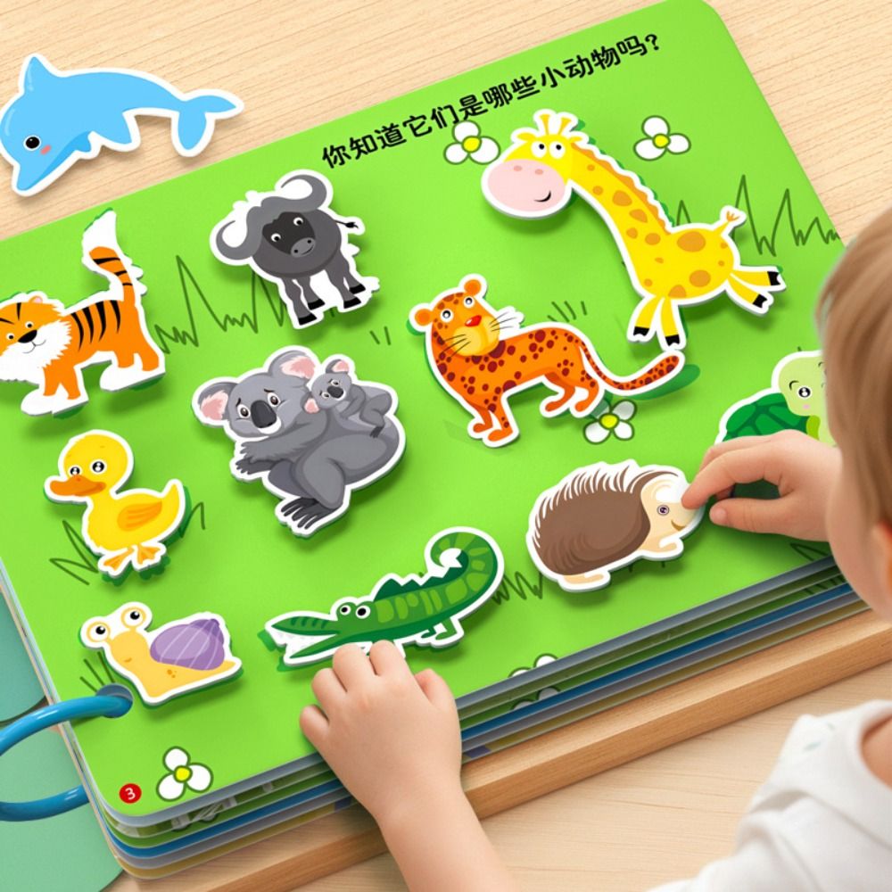 Kids Education Books - Langlebiges 10-seitiges Baby-Tränenbuch, Cartoon-Lärmschutz, Handreißbuch, ruhige