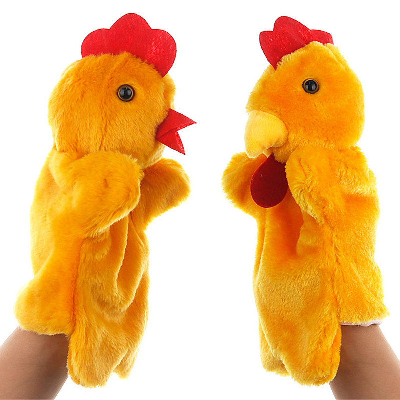 Kids Education Learn Tv - Hühnchen-Handpuppe Tierkreiszeichen Hahn Henne Plüschtier Handschuh