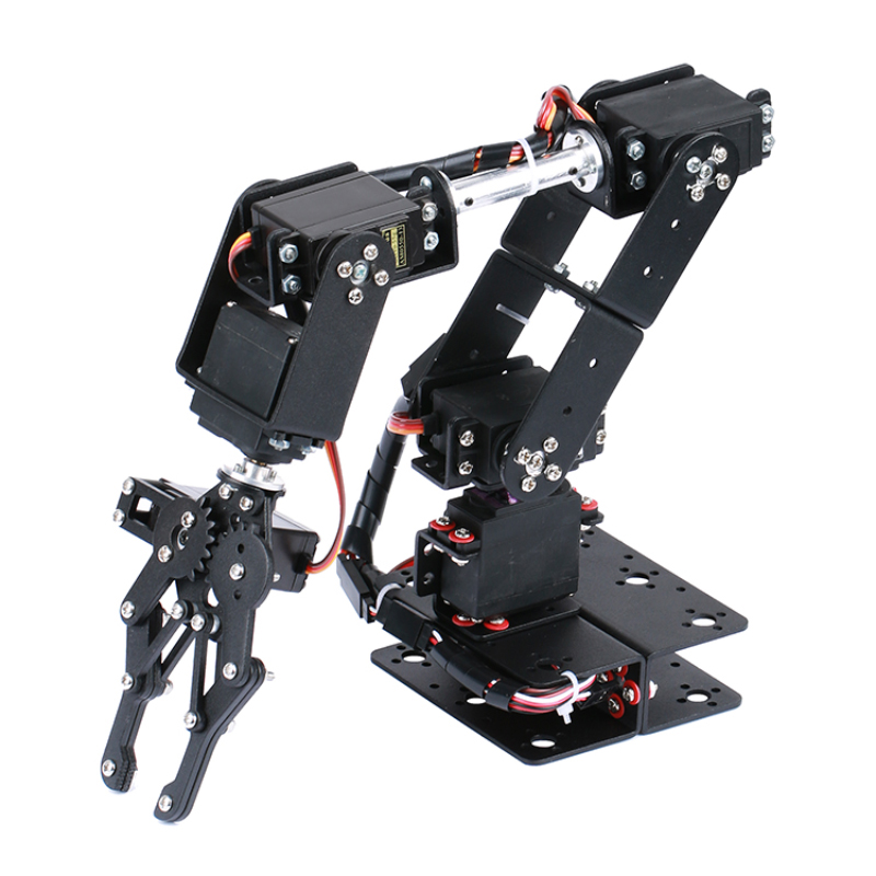 Coding Robot Toy - STEAM DIY 6-teiliges Roboter-Klauen-Set aus Metalllegierung