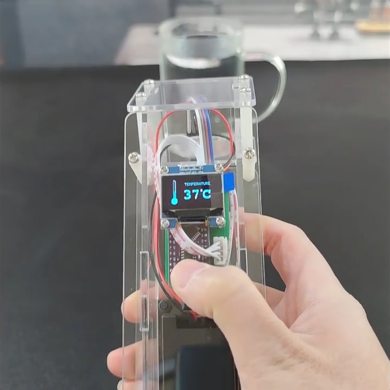 Coding Robot Toy - Acryl-Stirnthermometer mit OLED-Temperaturpistole, Spielzeug für Arduino,