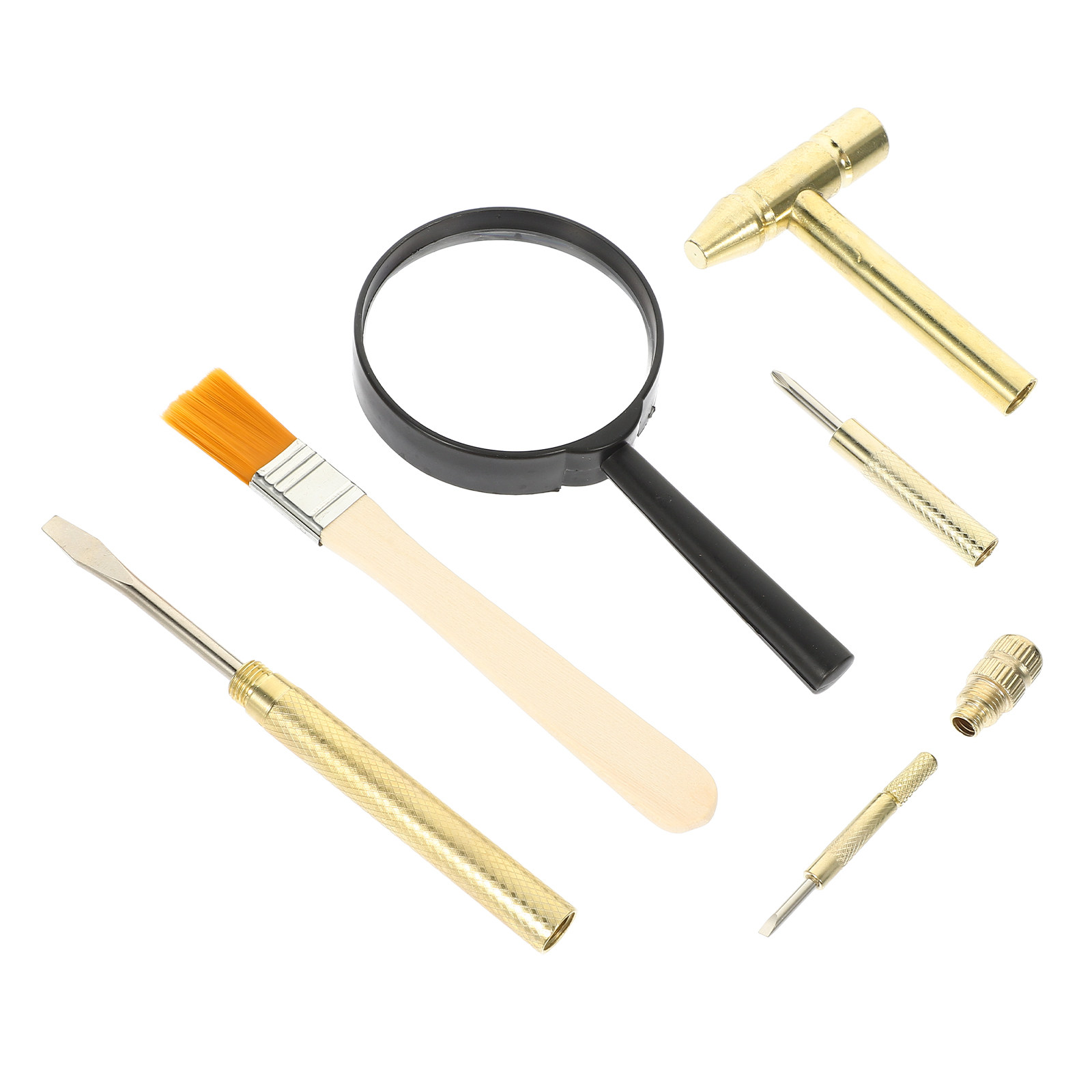 Kids Education Tools - 1 Set Kinder-Ausgrabungswerkzeug-Set, robustes ABS-Metall, Holzhammer,