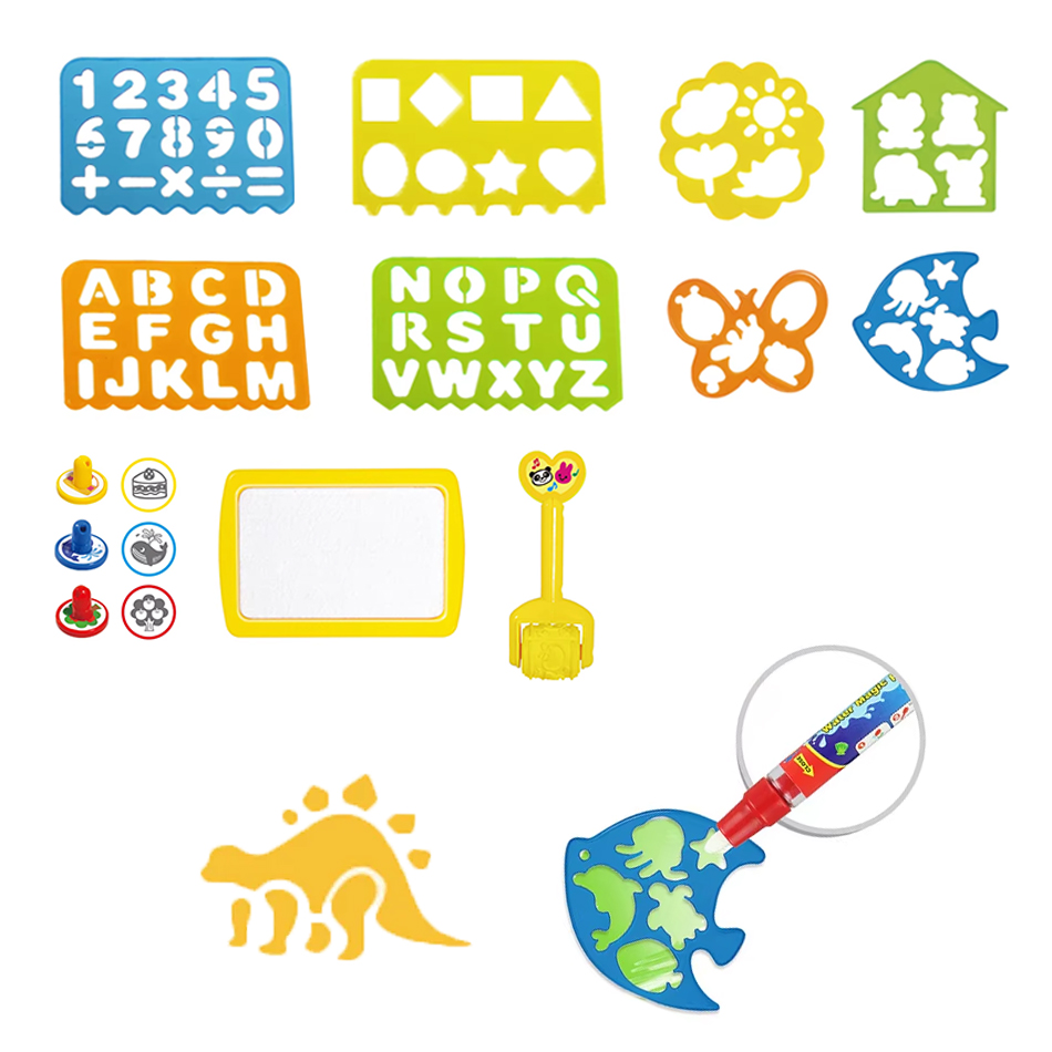 Kids Education Template - Magische Wasser-Zeichenmatte, Zubehör, Rollendichtung, Tier, digitale