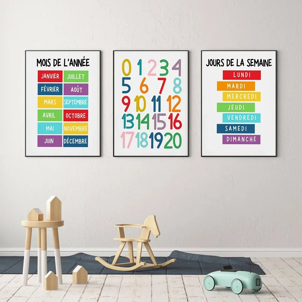 1 Stück Spielzimmer-Wandposter – Kids Education Alphabet Numbers Bewertung und Preis