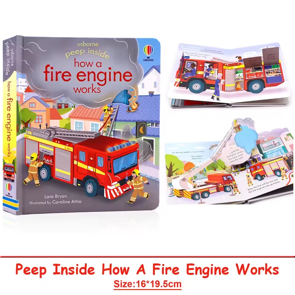 Usborne Peep Inside How A Fire – Kids Education Books Bewertung und Preis