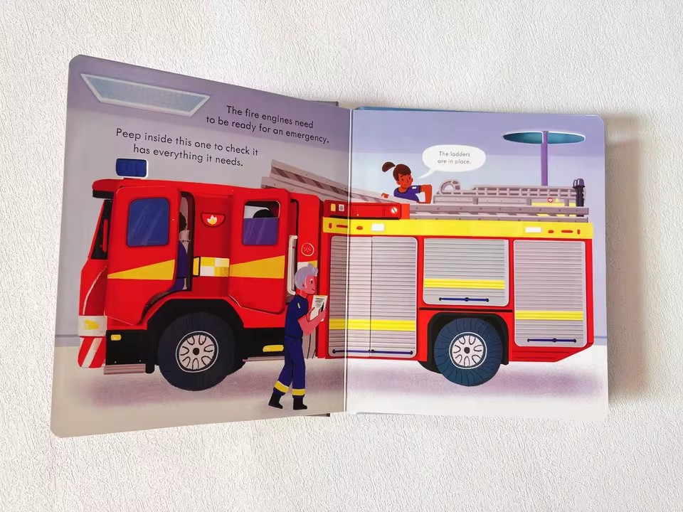 Usborne Peep Inside How A Fire – Kids Education Books Bewertung und Preis