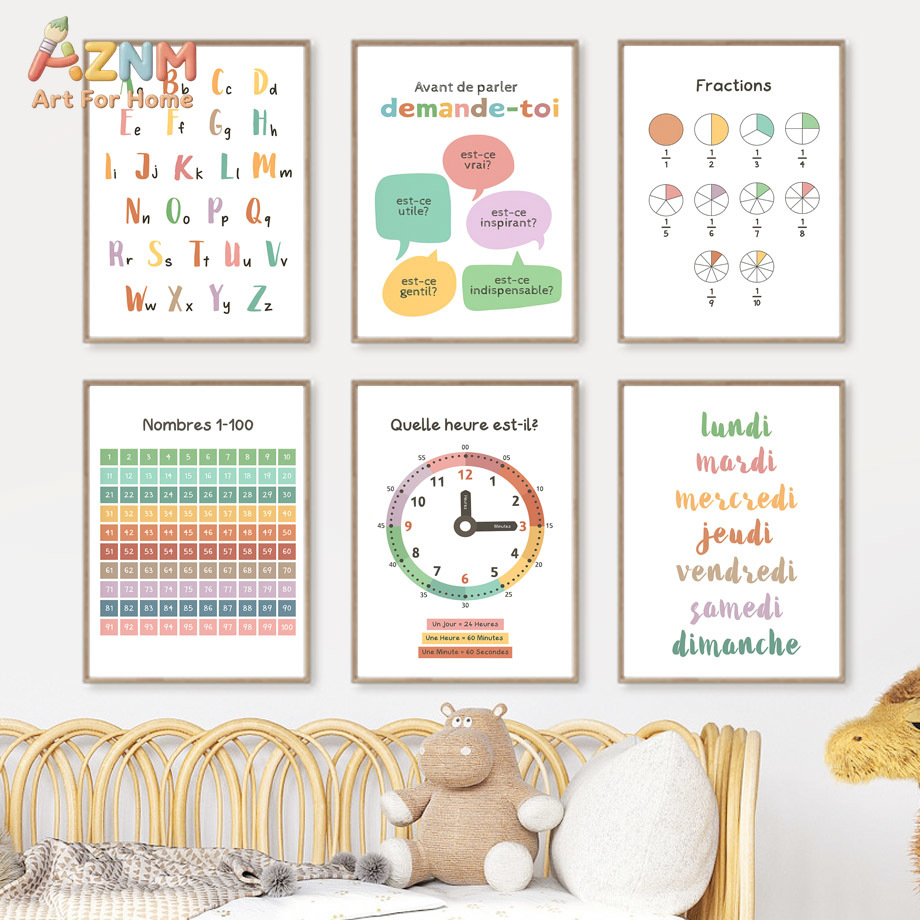 AZNM Französische Kinder-Lern- – Kids Education Alphabet Numbers Bewertung und Preis