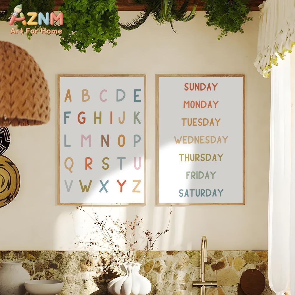 AZNM Pädagogisches Alphabet-Za – Kids Education Alphabet Numbers Bewertung und Preis
