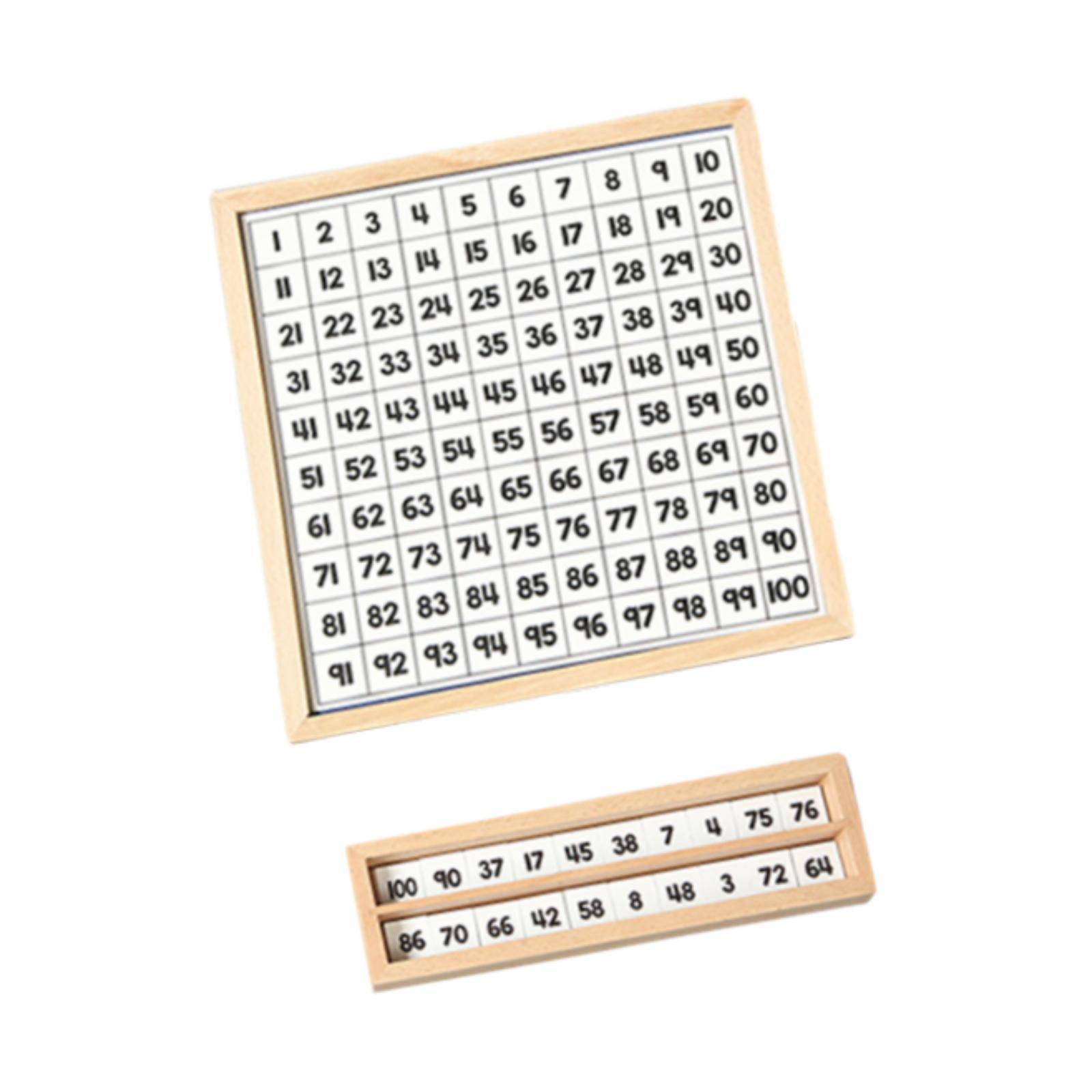 Hölzernes Zahlenbrett 1-100 En – Kids Education Number Bewertung und Preis