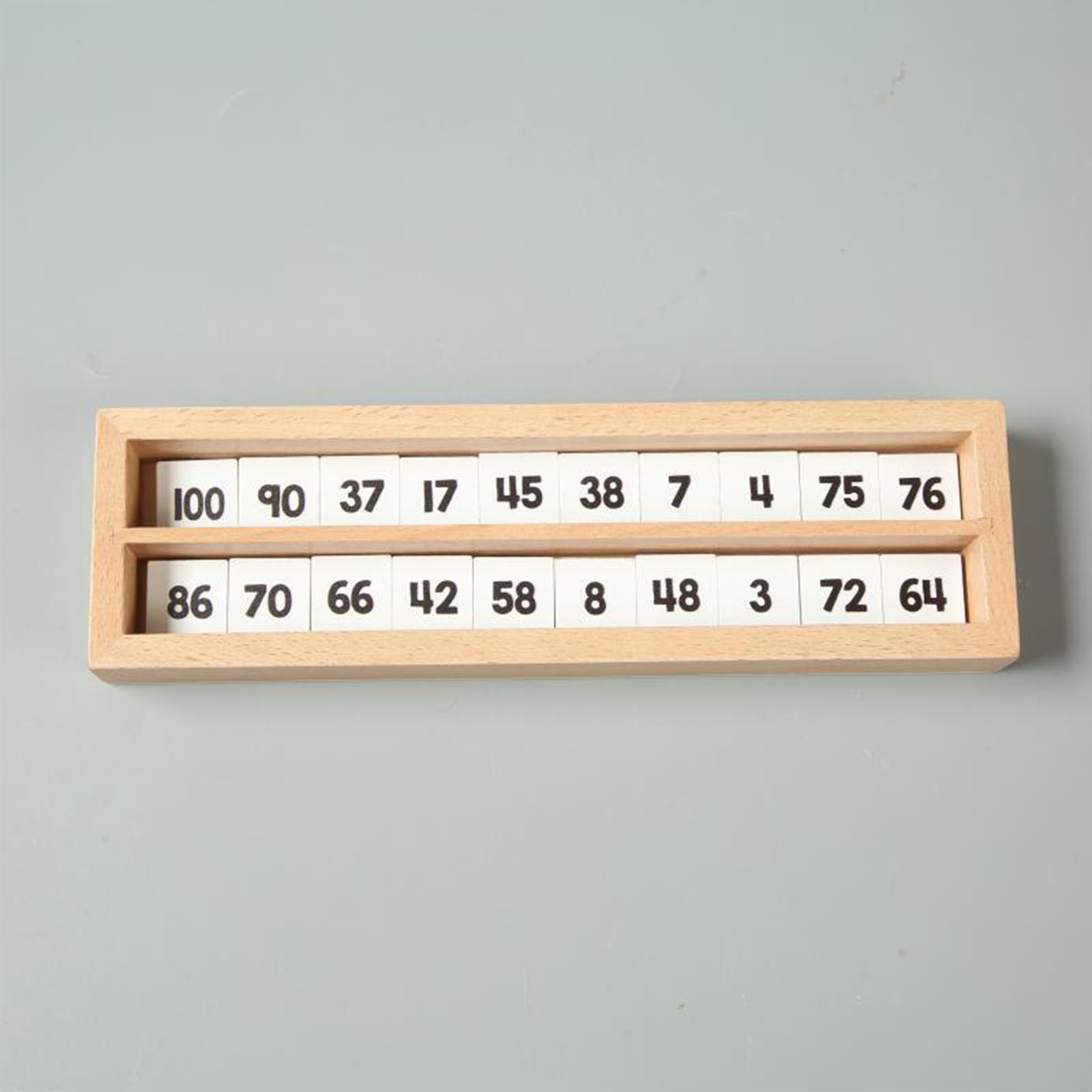 Hölzernes Zahlenbrett 1-100 En – Kids Education Number Bewertung und Preis