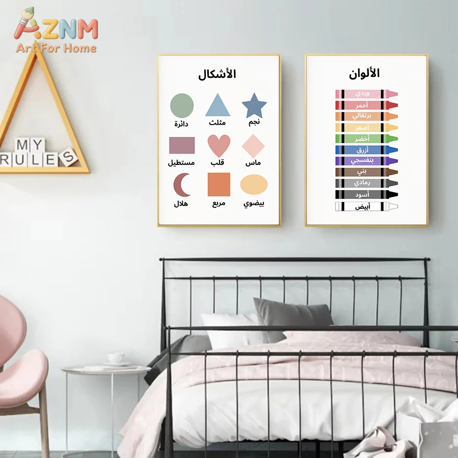 AZNM Arabische Lern-Wandkunst  – Kids Education Alphabet Numbers Bewertung und Preis