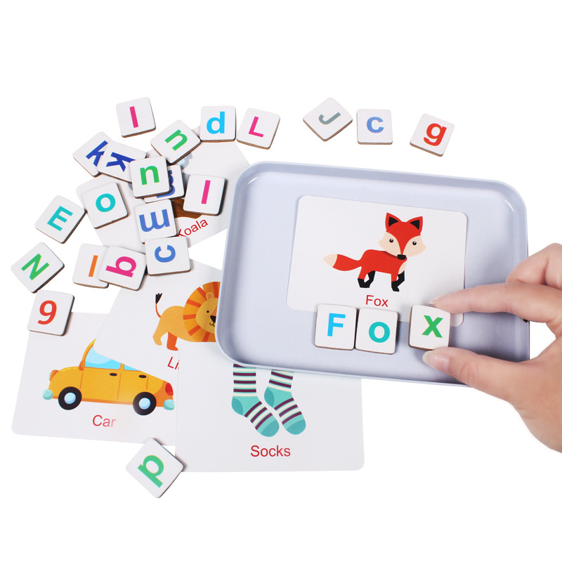 Holzpuzzle, Karteikarten, Spie – Flash Card Alphabet Bewertung und Preis