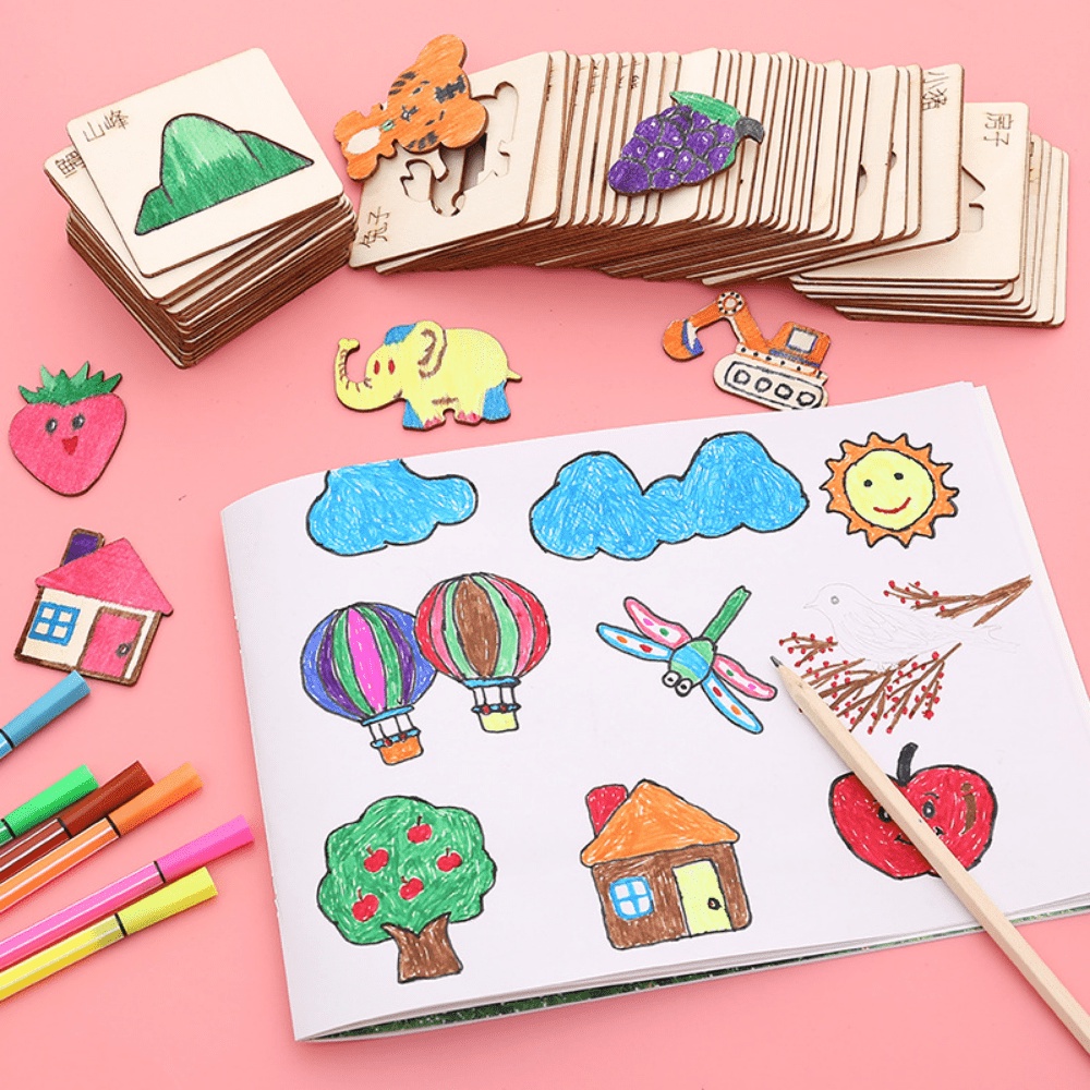 20 stücke Kinder Zeichnung Spi – Kids Education Template Bewertung und Preis